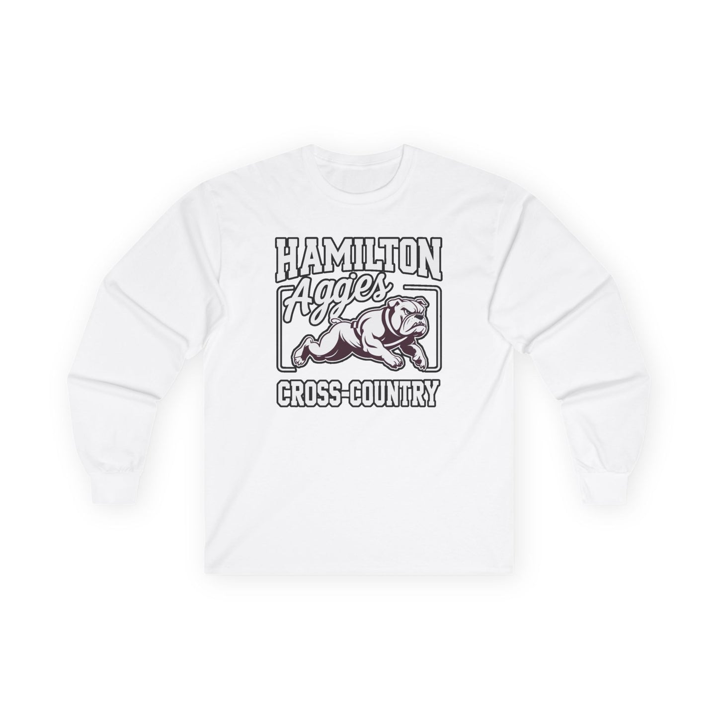 Adult Long Sleeve Tee \ Hamilton Aggies Cross-Country \ HCC2