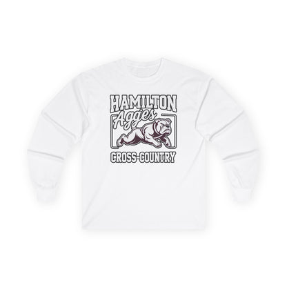Adult Long Sleeve Tee \ Hamilton Aggies Cross-Country \ HCC2