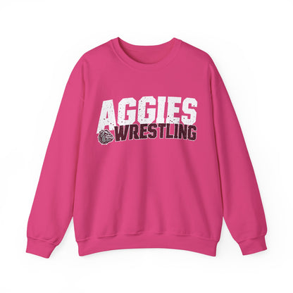 Adult Crewneck Sweatshirt \ Hamilton Aggies Wrestling \ HAW3