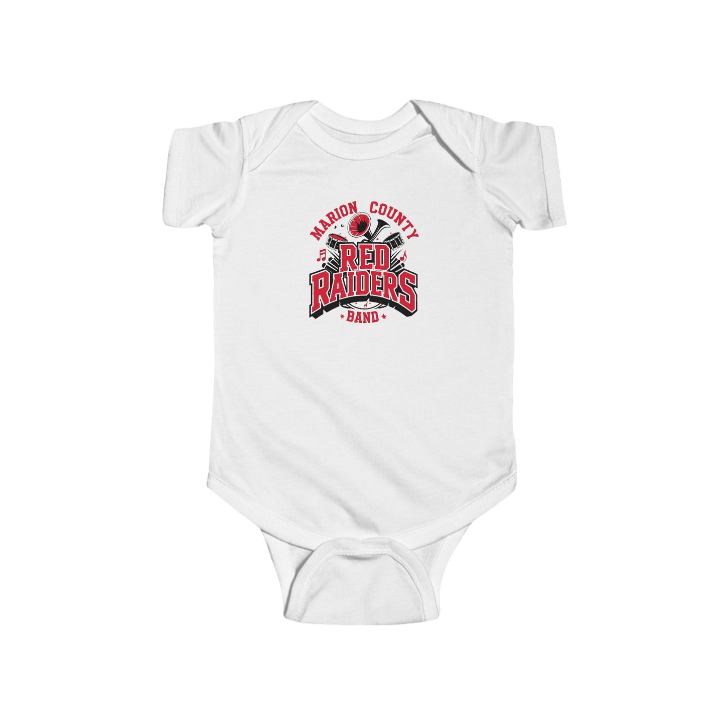 Short Sleeve Baby Bodysuit \ Marion County Red Raiders Band \ MCB2