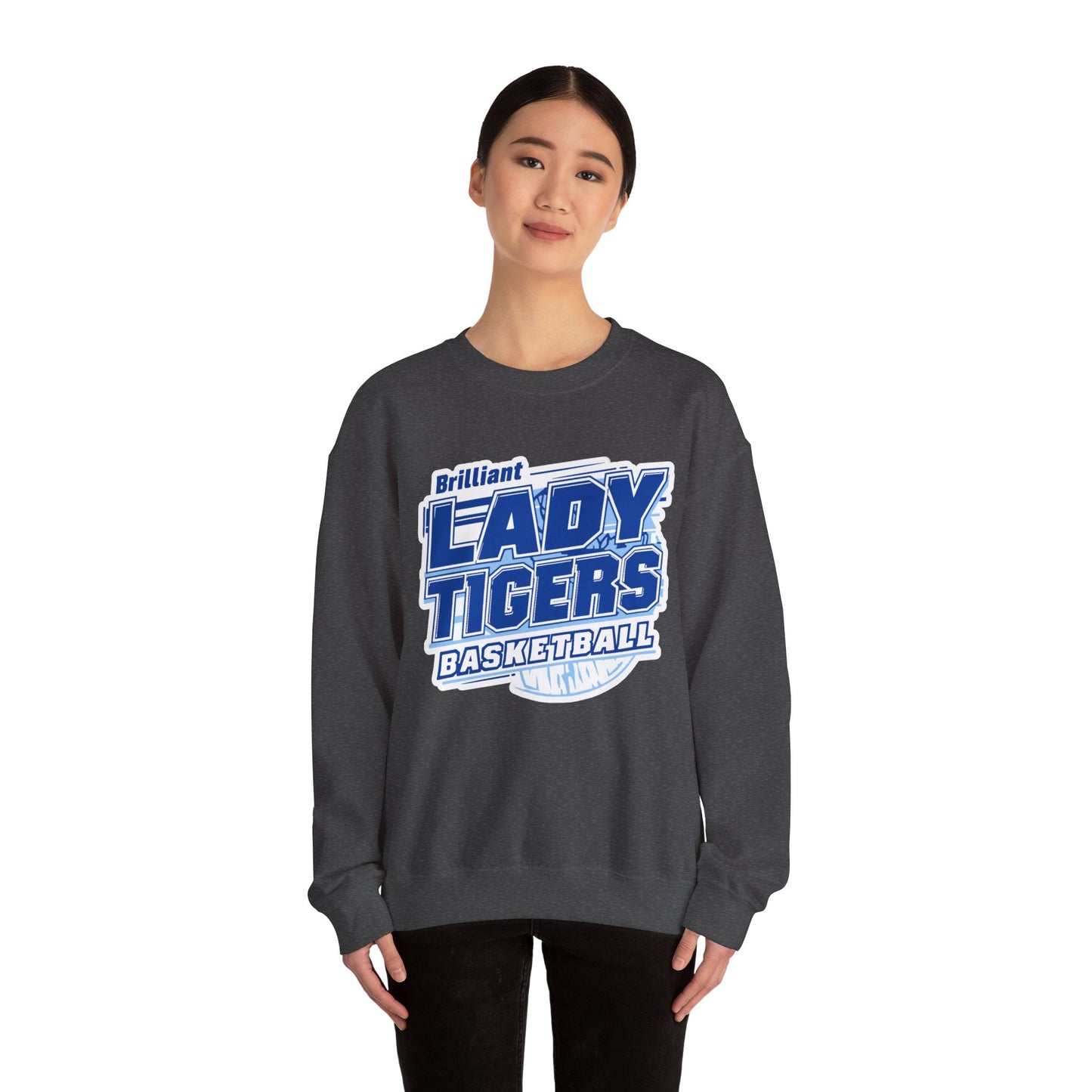 Adult Crewneck Sweatshirt \ Brilliant Tigers Basketball \ BTBKG2