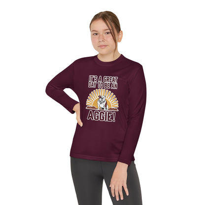 Youth Long Sleeve Tee \ It's a Great Day to be an Aggie! \ GDA4