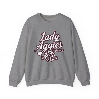 Adult Crewneck Sweatshirt \ Hamilton Aggies Basketball \ HABKG2
