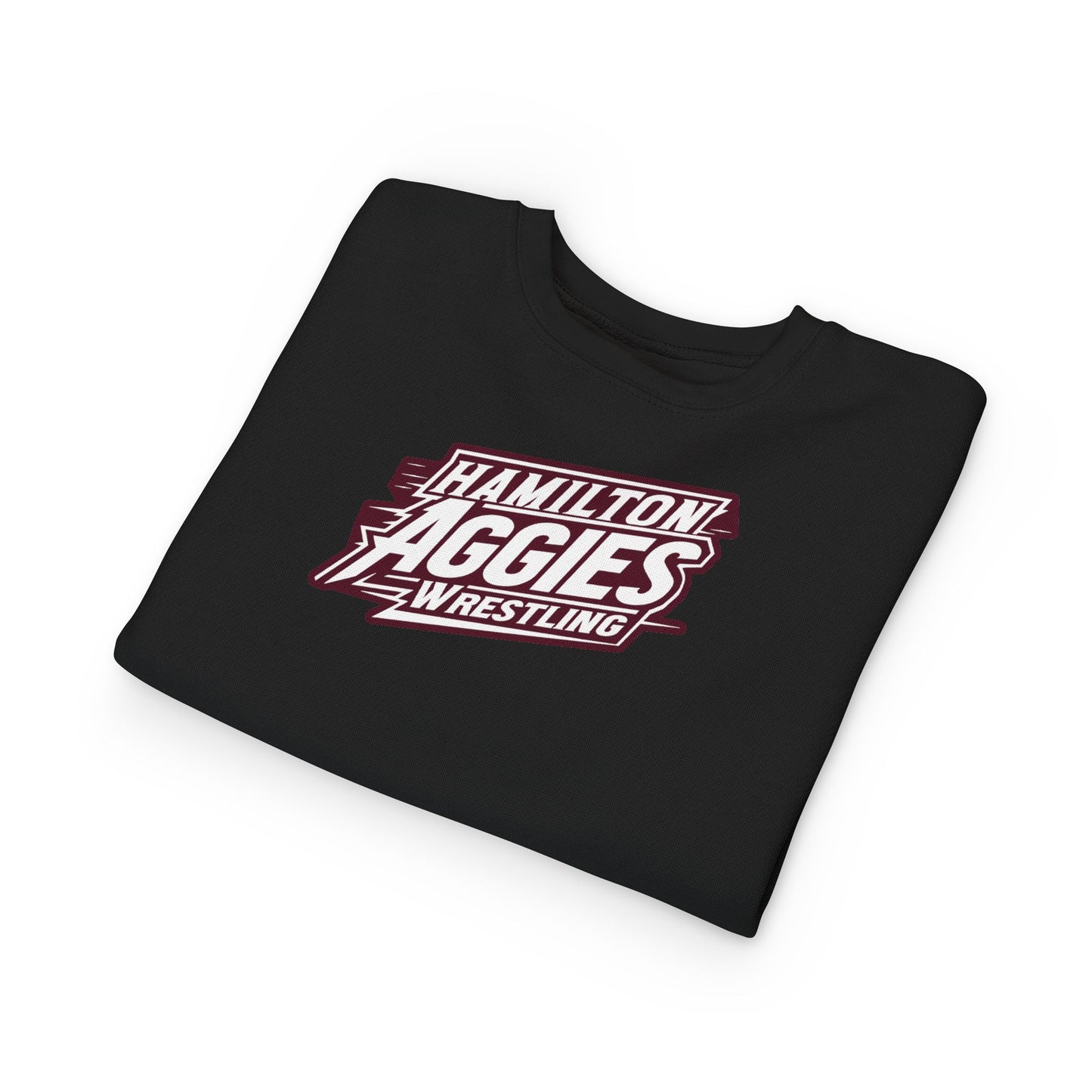 Toddler Crewneck Sweatshirt \ Hamilton Aggies Wrestling \ HAW1