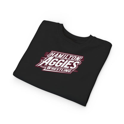 Toddler Crewneck Sweatshirt \ Hamilton Aggies Wrestling \ HAW1