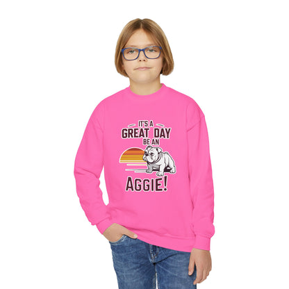 Youth Crewneck Sweatshirt \ It's a Great Day to be an Aggie! \ GDA3