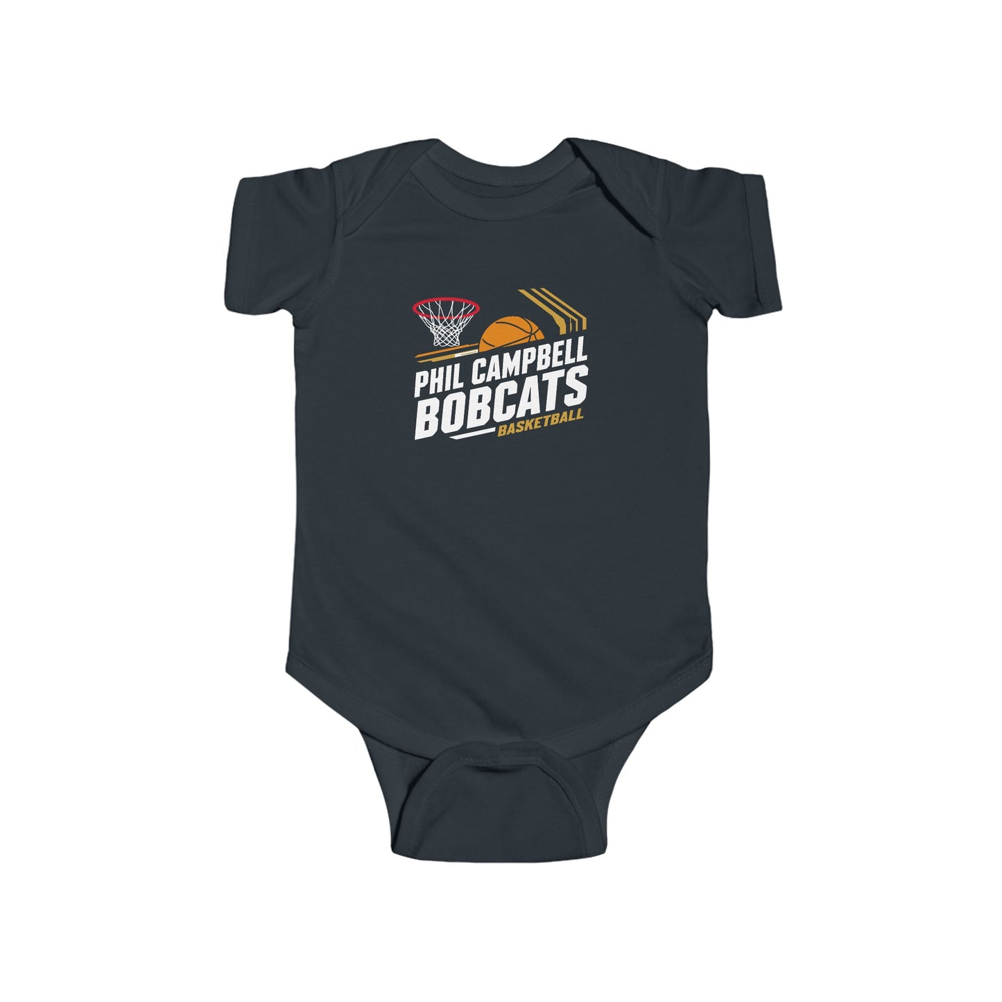 Short Sleeve Baby Bodysuit \ Phil Campbell Bobcats Basketball \ PCBBK1