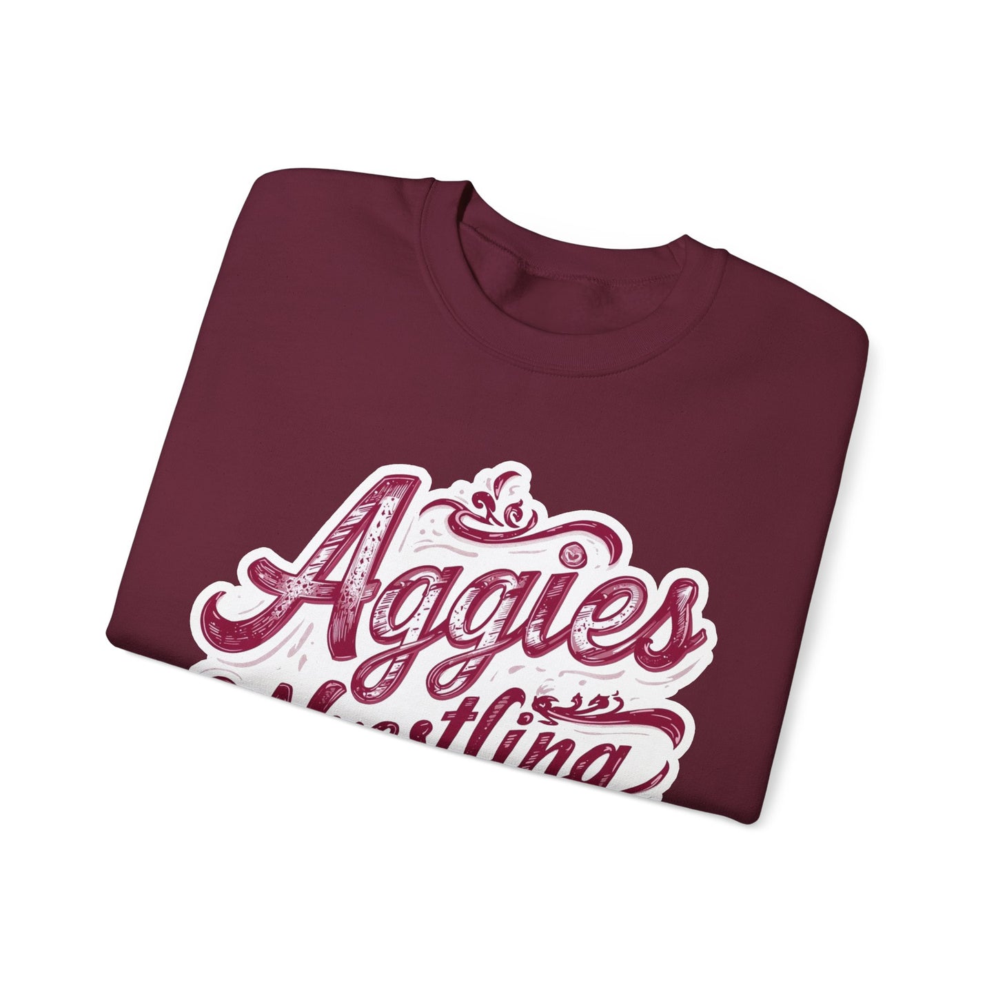 Adult Crewneck Sweatshirt \ Hamilton Aggies Wrestling \ HAWG2