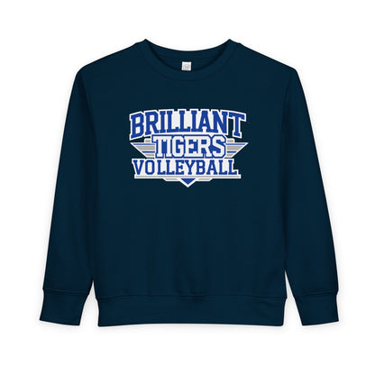 Toddler Crewneck Sweatshirt \ Brilliant Tigers Volleyball \ BTV2