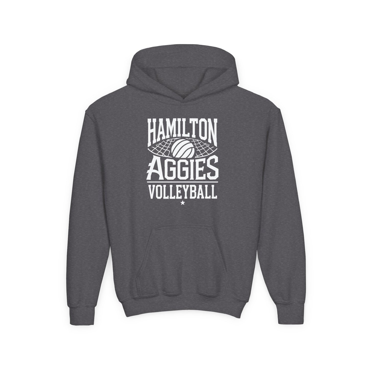 Youth Hoodie Sweatshirt \ Hamilton Aggies Volleyball \ HAV2