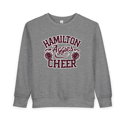 Toddler Crewneck Sweatshirt \ Hamilton Aggies Cheer \ Style HAC2