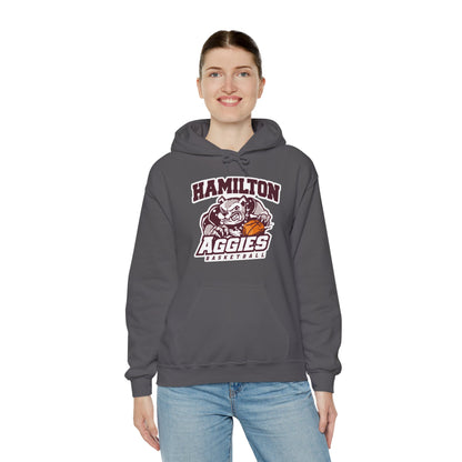 Adult Hoodie Sweatshirt \ Hamilton Aggies Basketball \ HABB1