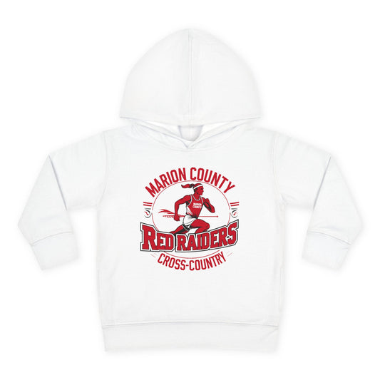 Toddler Hoodie Sweatshirt \ Marion County Red Raiders Cross-Country \ MCCC2