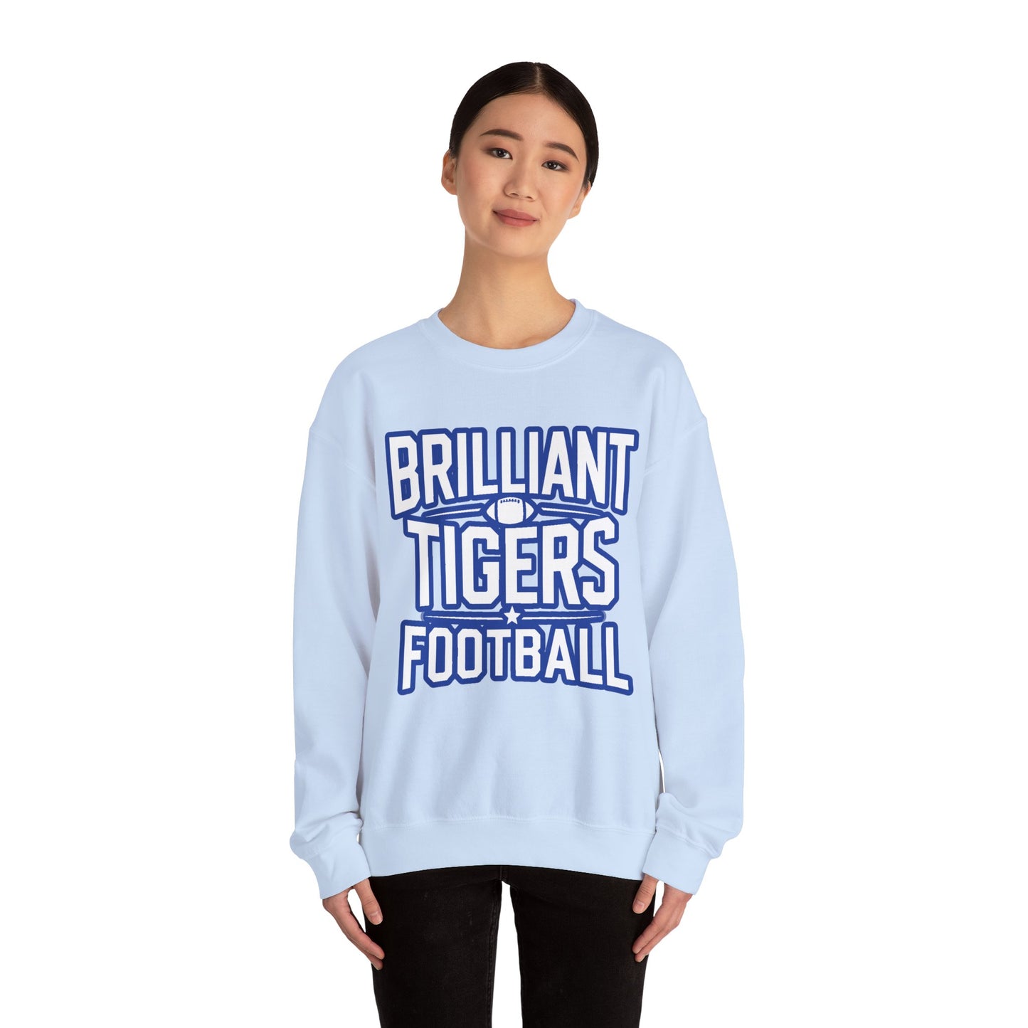 Adult Crewneck Sweatshirt \ Brilliant Tigers Football \ BTF1
