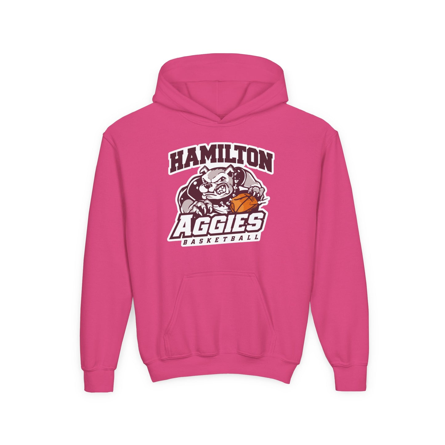 Youth Hoodie Sweatshirt \ Hamilton Aggies Basketball \ HABB1