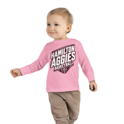 Toddler Long Sleeve Tee \ Hamilton Aggies Basketball \ HABB2