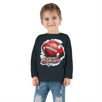 Toddler Long Sleeve Tee \ Marion County Red Raiders Football \ MCF1