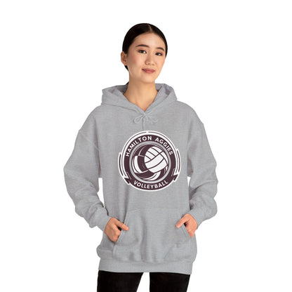 Adult Hoodie Sweatshirt \ Hamilton Aggies Volleyball \ HAV1