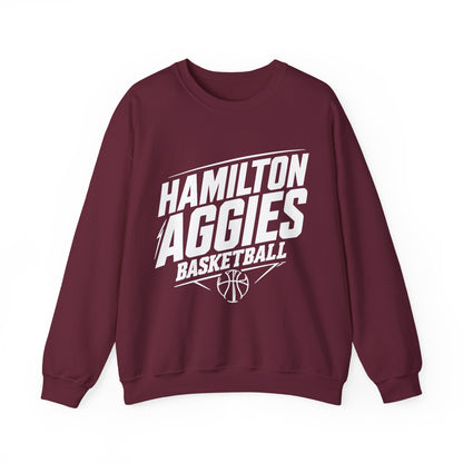 Adult Crewneck Sweatshirt \ Hamilton Aggies Basketball \ HABB2