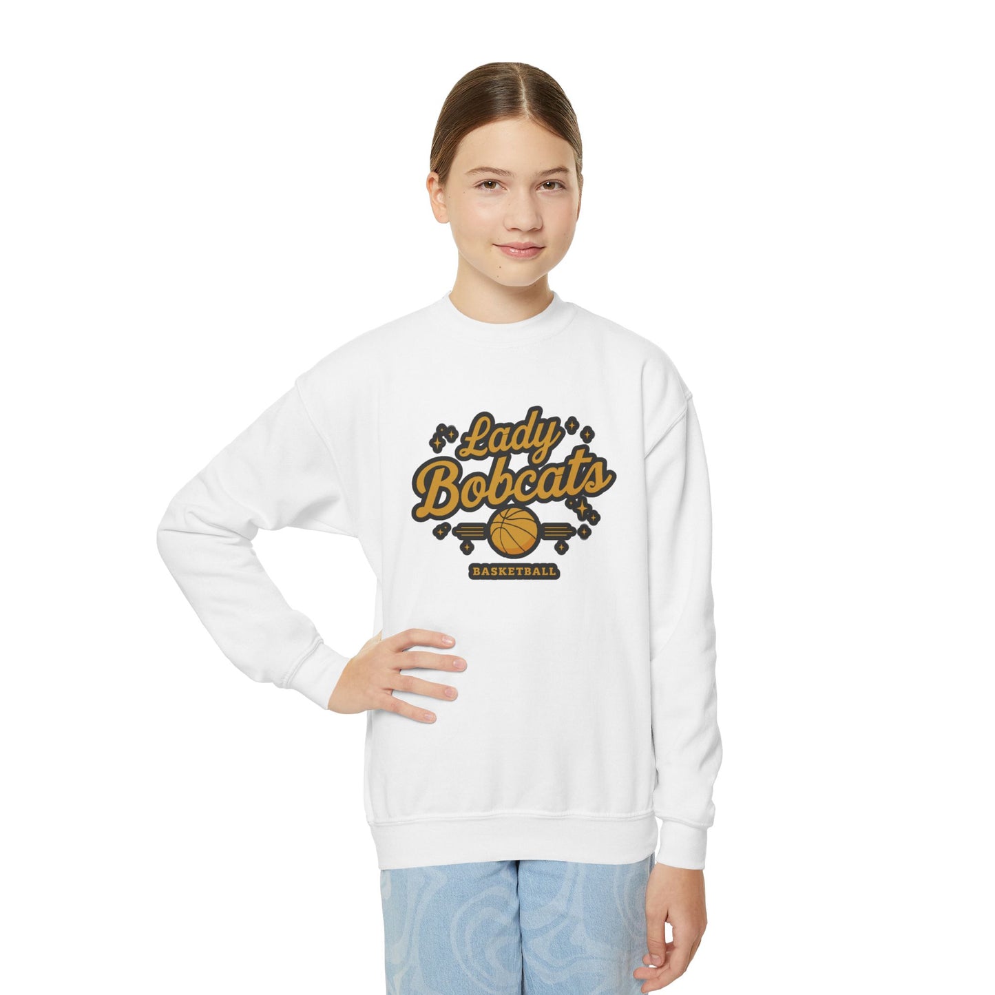 Youth Crewneck Sweatshirt \ Phil Campbell Bobcats Basketball \ PCBBKG2
