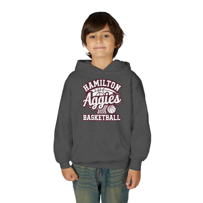 Youth Hoodie Sweatshirt \ Hamilton Aggies Basketball \ HABBG1