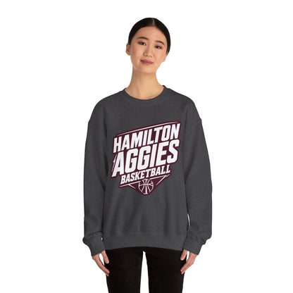 Adult Crewneck Sweatshirt \ Hamilton Aggies Basketball \ HABK2