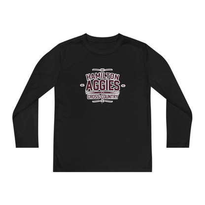Youth Long Sleeve Tee \ Hamilton Aggies Cross-Country \ HCC1