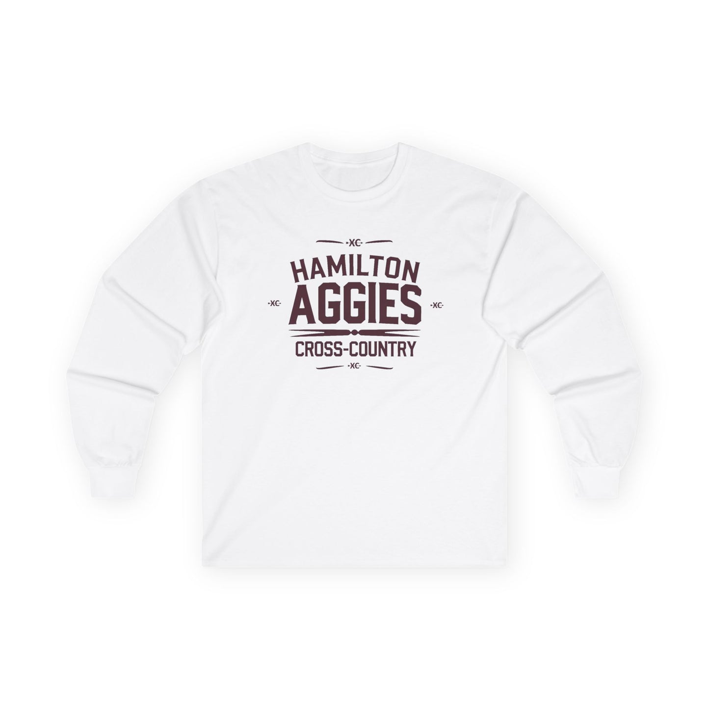 Adult Long Sleeve Tee \ Hamilton Aggies Cross-Country \ HCC1