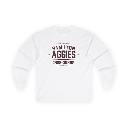 Adult Long Sleeve Tee \ Hamilton Aggies Cross-Country \ HCC1
