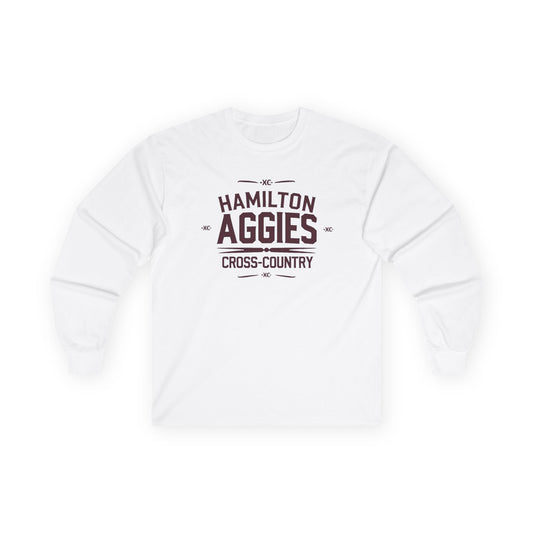 Adult Long Sleeve Tee \ Hamilton Aggies Cross-Country \ HCC1