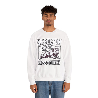 Adult Crewneck Sweatshirt \ Hamilton Aggies Cross-Country \ HCC2