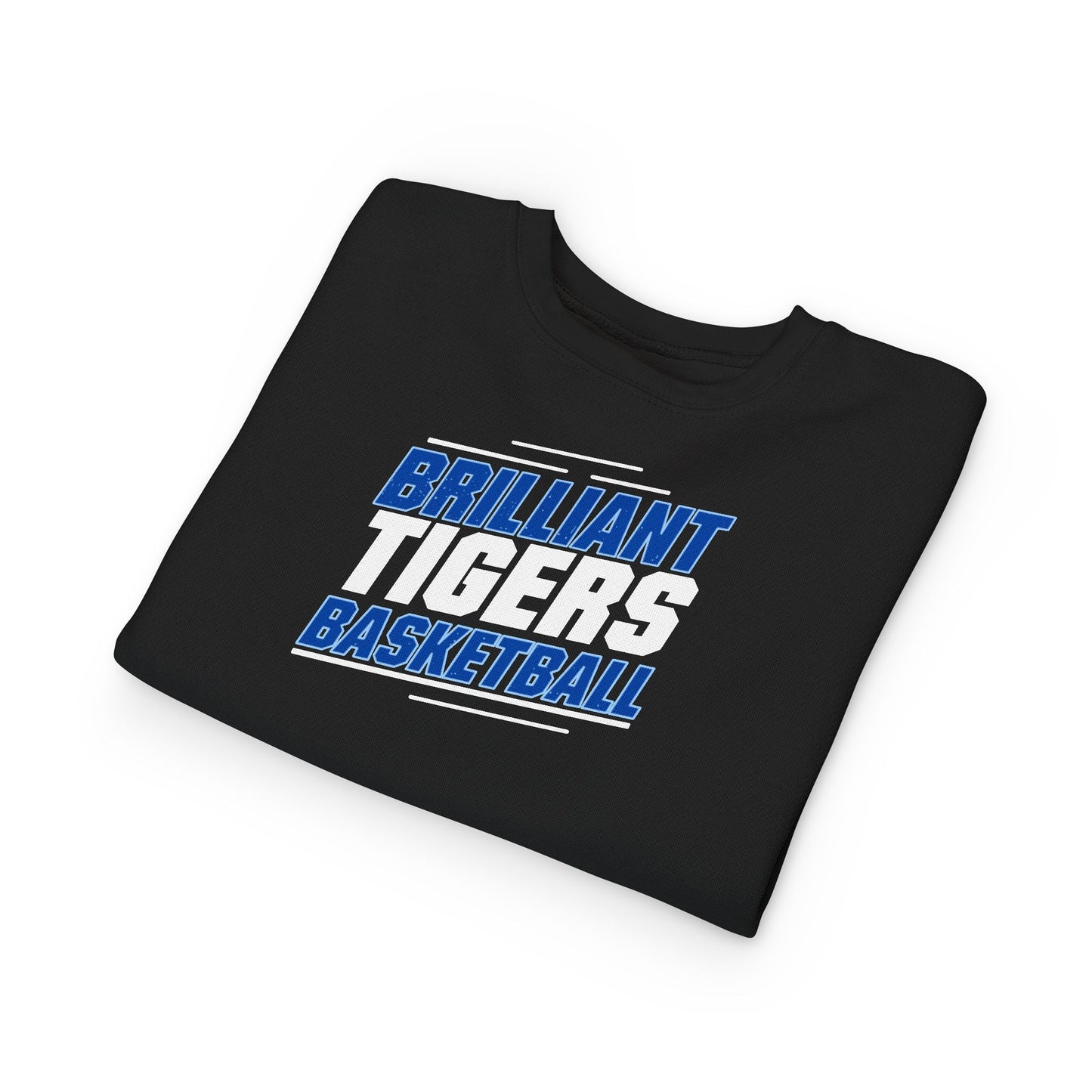 Toddler Crewneck Sweatshirt \ Brilliant Tigers Basketball \ BTBK2