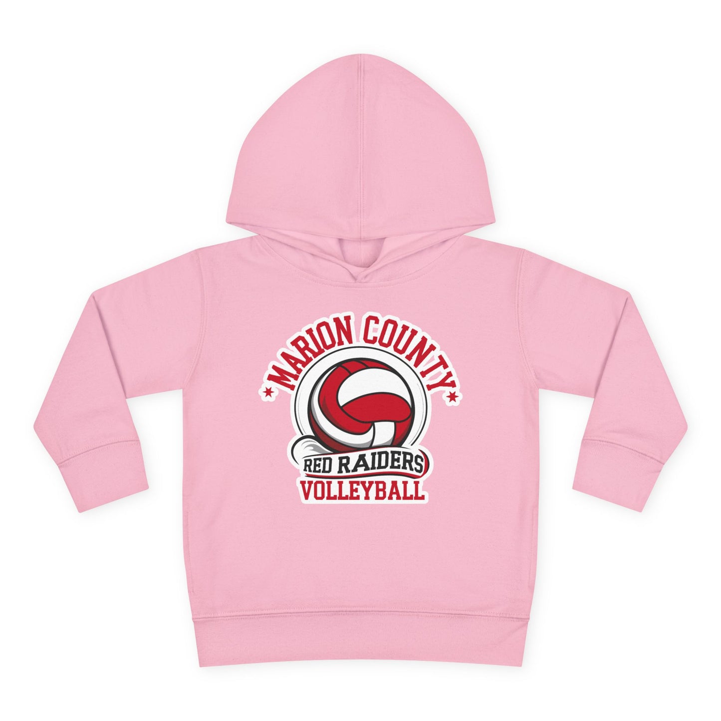 Toddler Hoodie Sweatshirt \ Marion County Red Raiders Volleyball \ MCV1