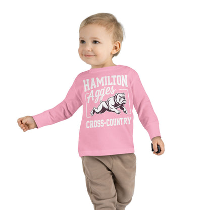 Toddler Long Sleeve Tee \ Hamilton Aggies Cross-Country \ HCC2