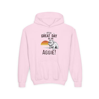 Youth Hoodie Sweatshirt \ It's a Great Day to be an Aggie! \ GDA3