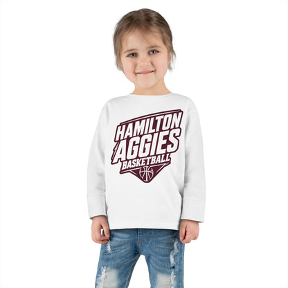 Toddler Long Sleeve Tee \ Hamilton Aggies Basketball \ HABB2