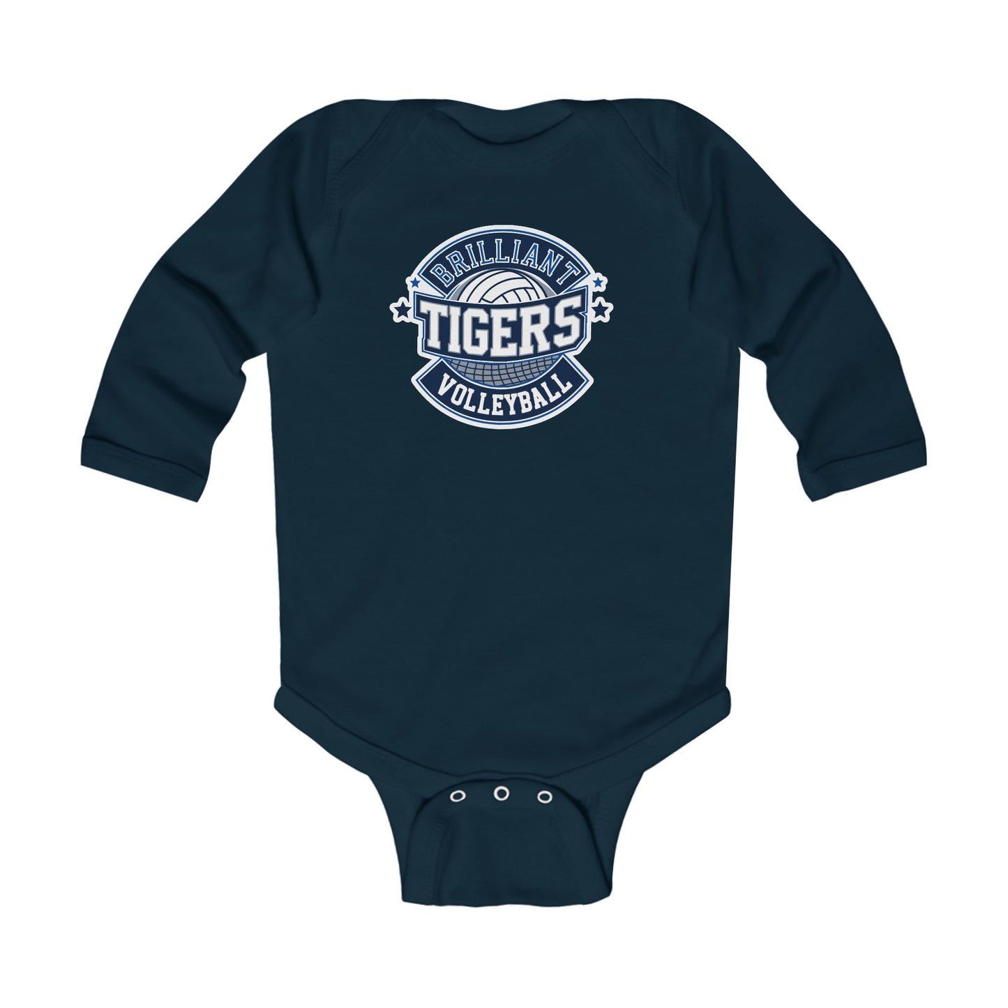 Long Sleeve Baby Bodysuit \ Brilliant Tigers Volleyball \ BTV1
