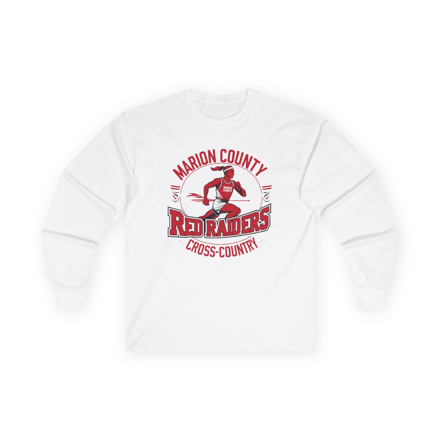 Adult Long Sleeve Tee \ Marion County Red Raiders Cross-Country \ MCCC2