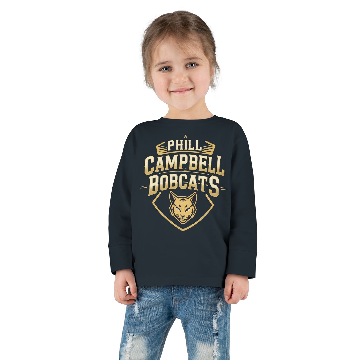 Toddler Long Sleeve Tee \ Phill Campbell Bobcats \ PCB1