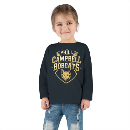 Toddler Long Sleeve Tee \ Phill Campbell Bobcats \ PCB1