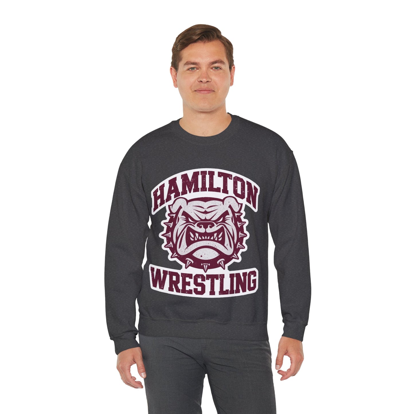Adult Crewneck Sweatshirt \ Hamilton Aggies Wrestling \ HAW2