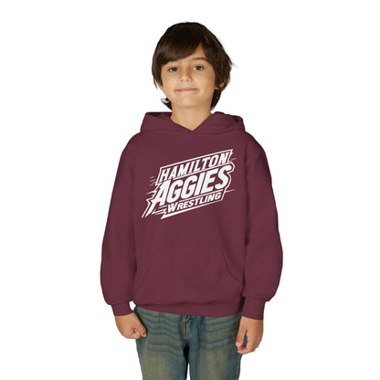 Youth Hoodie Sweatshirt \ Hamilton Aggies Wrestling \ HAW1