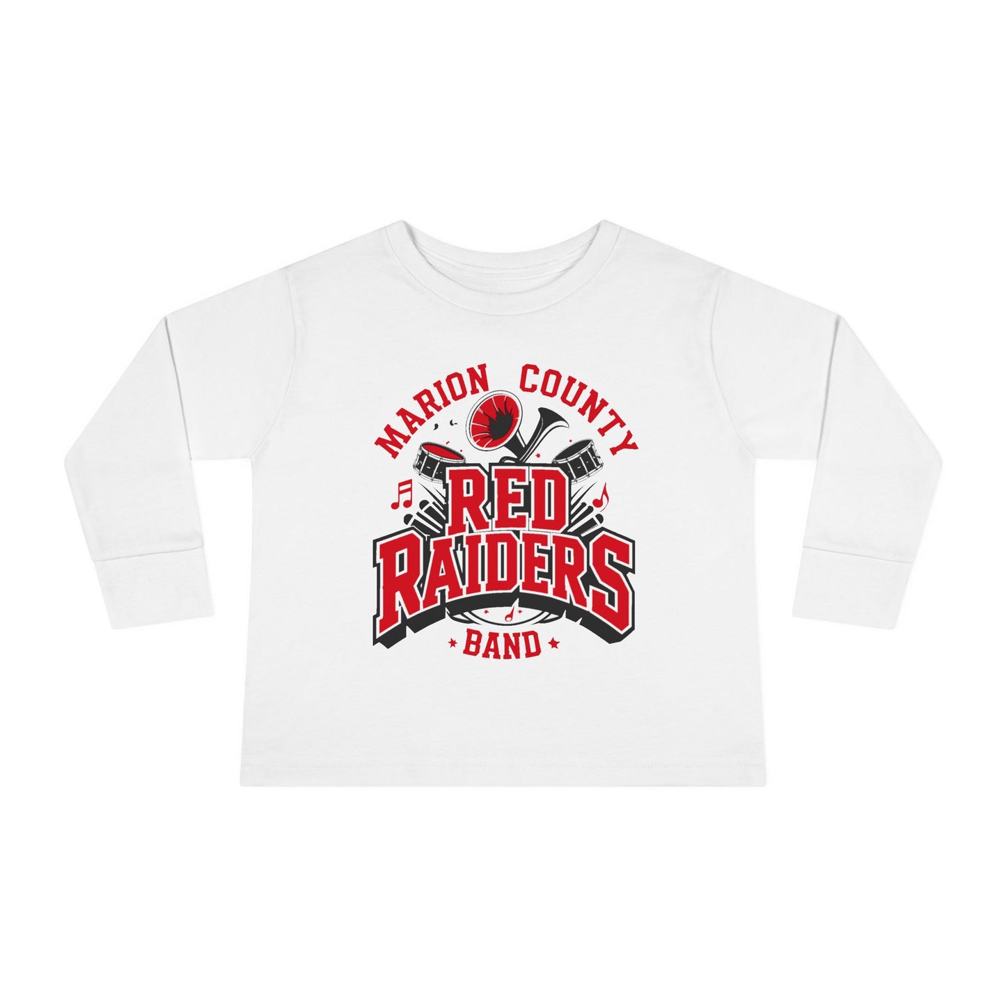 Toddler Long Sleeve Tee \ Marion County Red Raiders Band \ MCB2