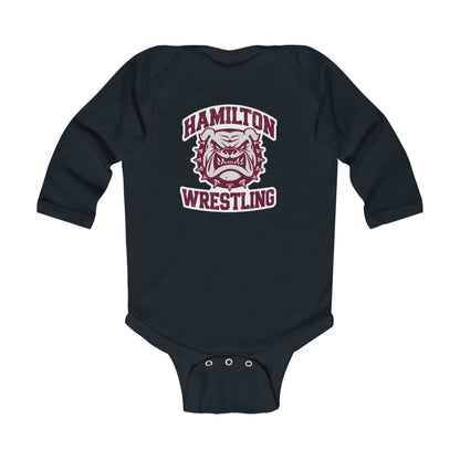 Long Sleeve Baby Bodysuit \ Hamilton Aggies Wrestling \ HAW2