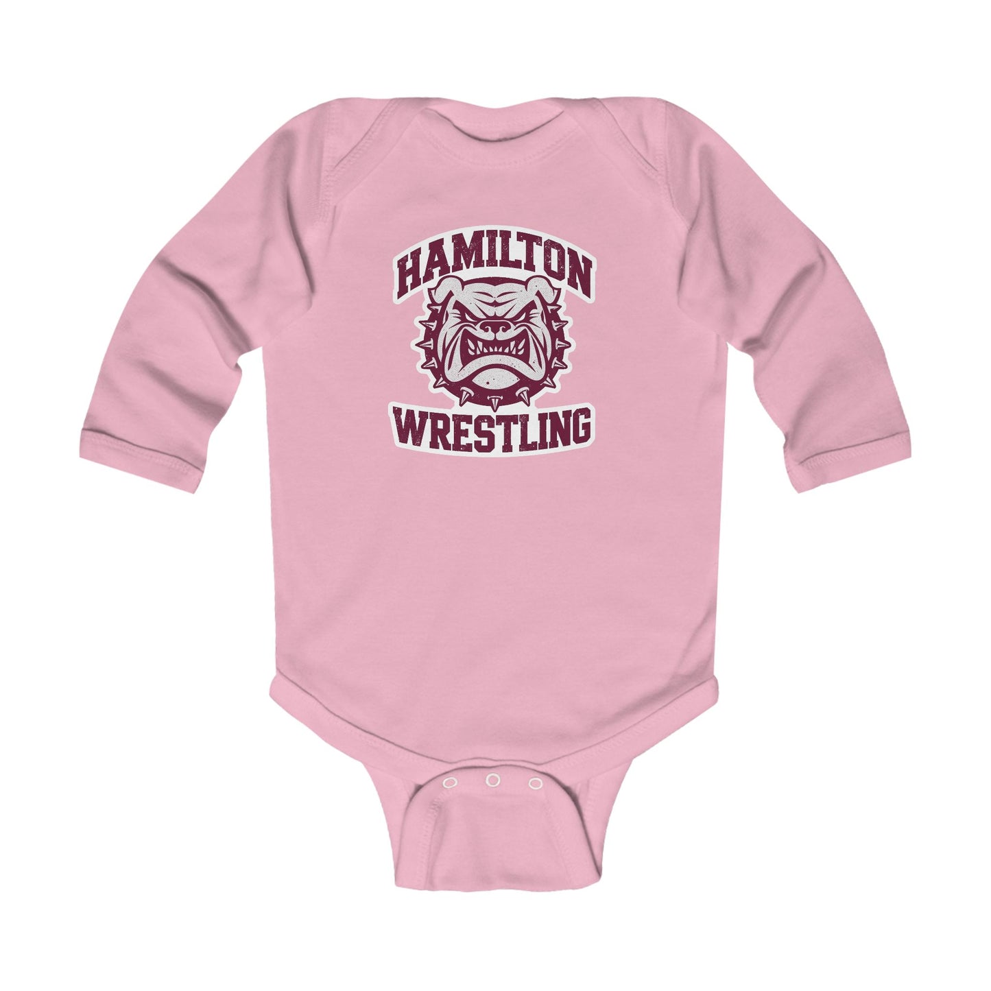 Long Sleeve Baby Bodysuit \ Hamilton Aggies Wrestling \ HAW2