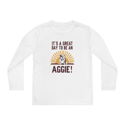 Youth Long Sleeve Tee \ It's a Great Day to be an Aggie! \ GDA4