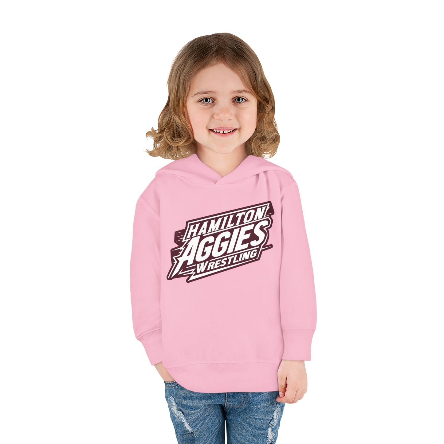 Toddler Hoodie Sweatshirt \ Hamilton Aggies Wrestling \ HAW1