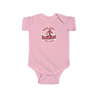 Short Sleeve Baby Bodysuit \ Marion County Red Raiders Cross-Country \ MCCC2