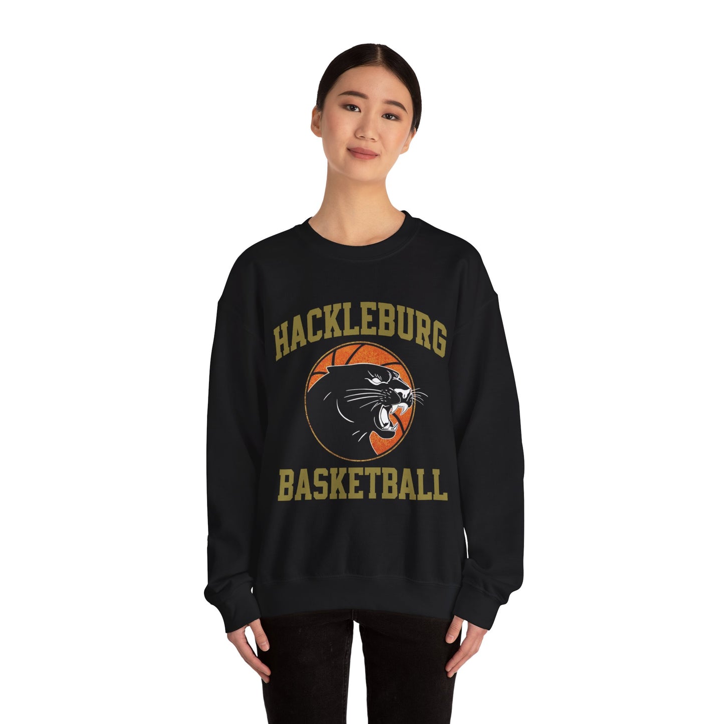 Adult Crewneck Sweatshirt \ Hackleburg Panther Basketball \ HPBK1