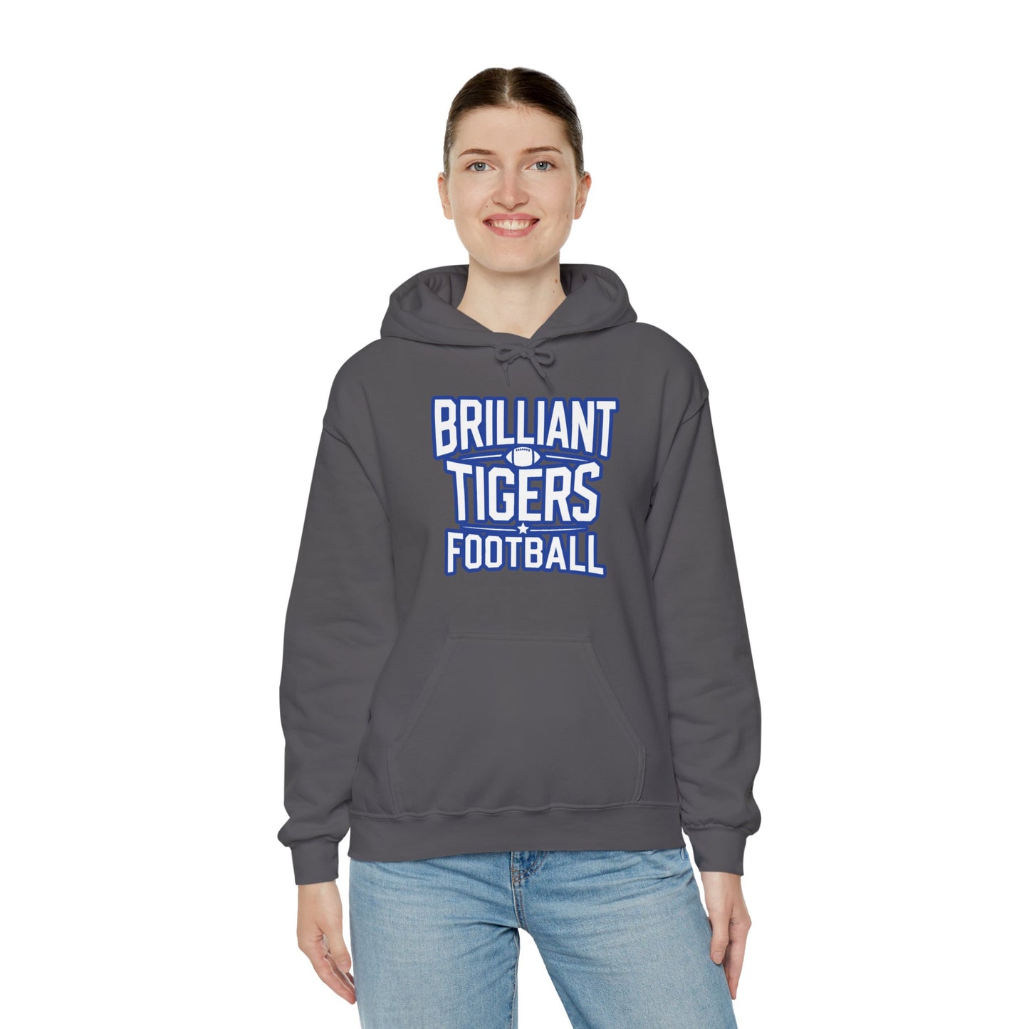 Adult Hoodie Sweatshirt \ Brilliant Tigers Football \ BTF1